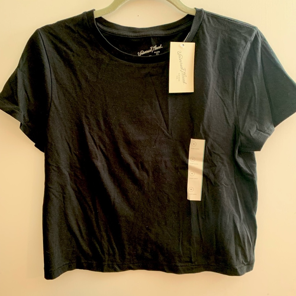 Universal Thread Crop Black T-Shirt